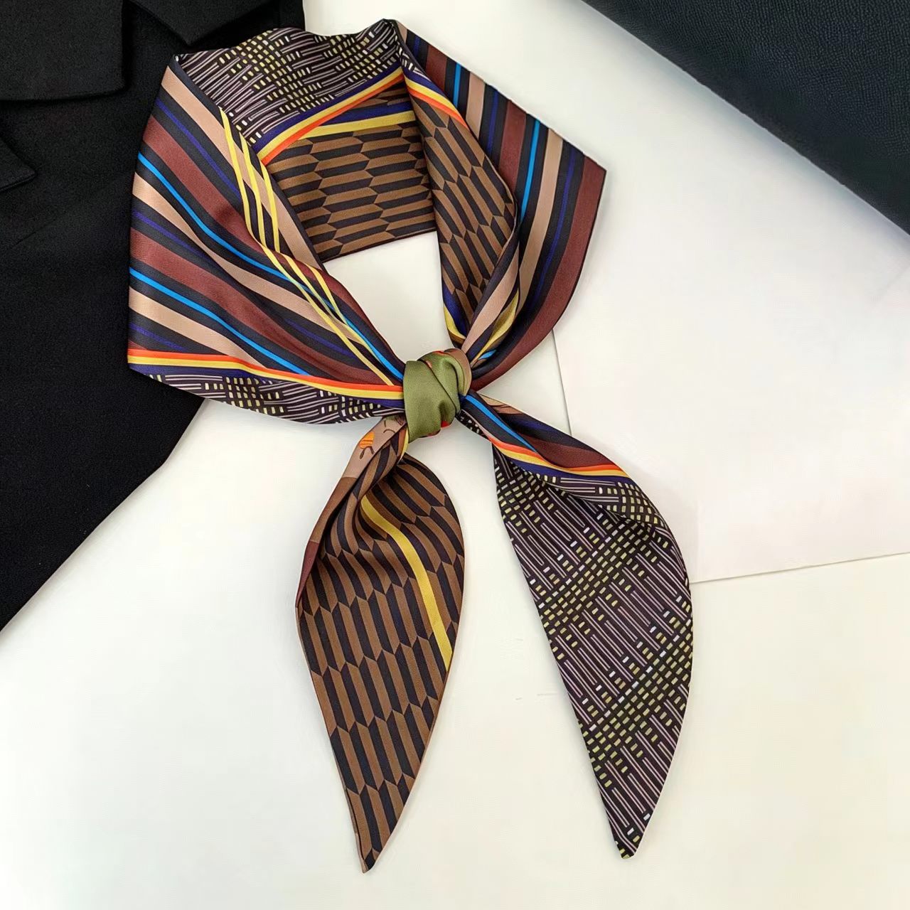 Head Wrap Turban - Lüks Baskılı Uzun Saç Kurdelesi Bevel
