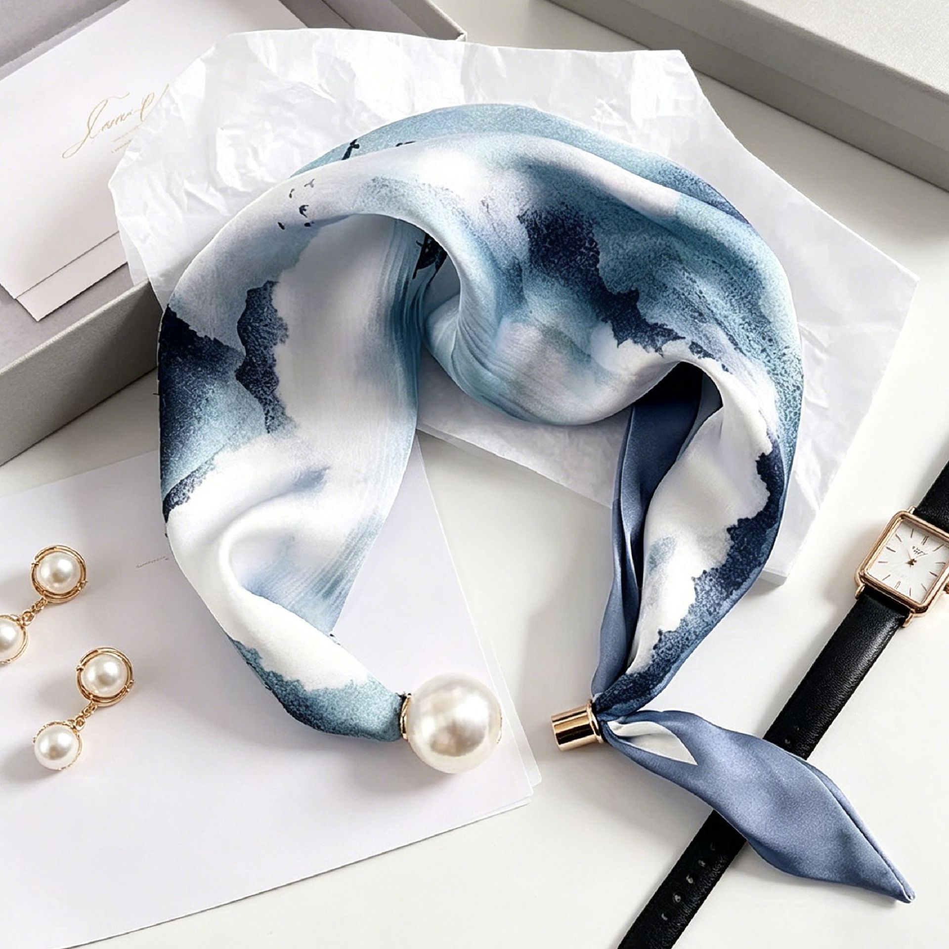 Lüks Şövalye Inci Manyetik Eşa - Ascot Neck Scarf incelemesi ve fiyatı