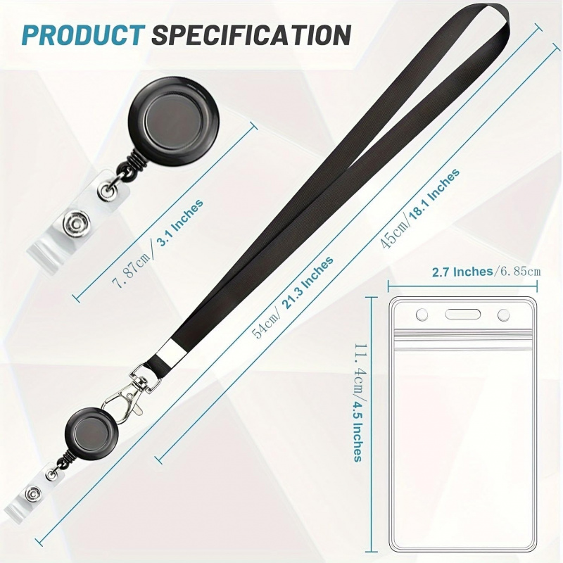 4 adet kordon siyah geri çekil - Lanyard Badge Holder incelemesi ve fiyatı