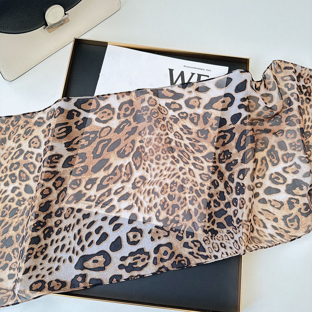Leopar Küçük Uzun ipek eşarp K - Ascot Neck Scarf incelemesi ve fiyatı