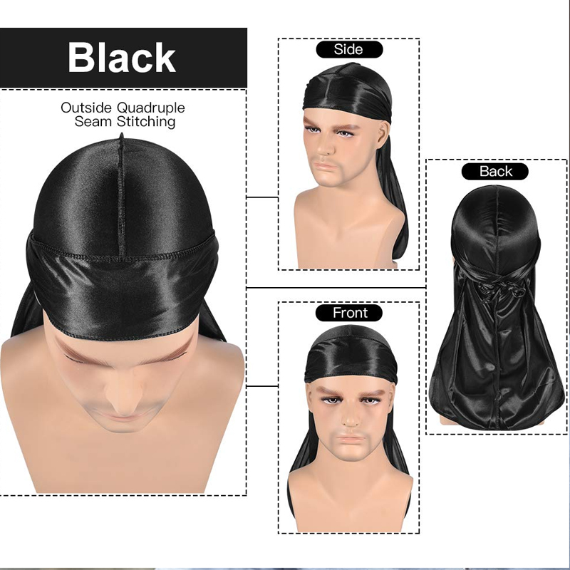 1-4 adet yeni ipek Durag Banda - Bandana Doo Rag incelemesi ve fiyatı