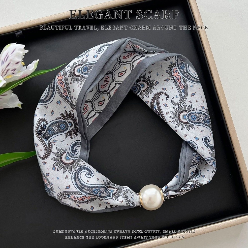 Zarif Manyetik Tokalı İnci İpe - Ascot Neck Scarf incelemesi ve fiyatı