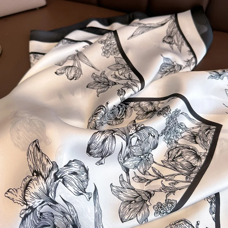 70*70cm lüks çiçek baskı ipek  - Scarf Silk Square incelemesi ve fiyatı